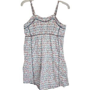 Levi's Sienna Woven Dress Blue & Red Floral 100% Cotton Size XL B6